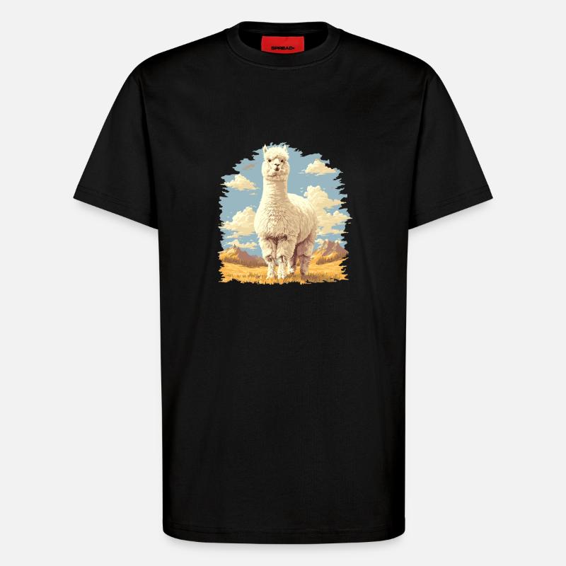 Alpaca Alpacas Alpaca - T-Shirt - made by SPREAD - SOLID BLACK