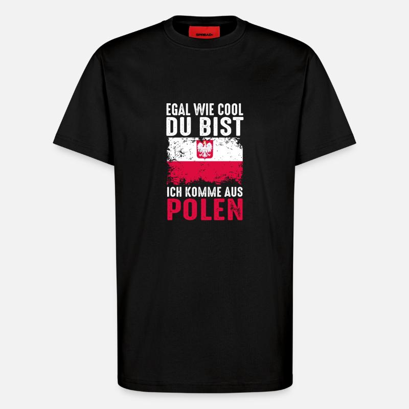 Pole Polnisch Polen - T-Shirt - made by SPREAD - SOLID BLACK
