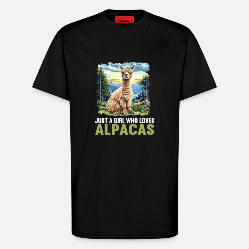 Alpaca Alpacas Alpaca - T-Shirt - made by SPREAD - SOLID BLACK