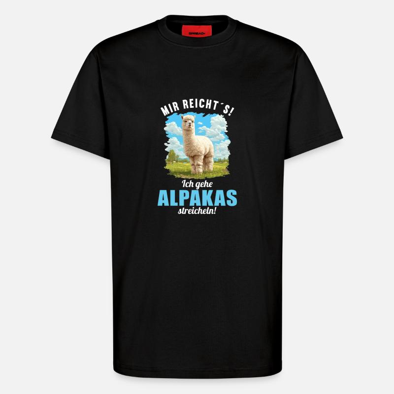 Alpaca Alpacas Alpaca - T-Shirt - made by SPREAD - SOLID BLACK