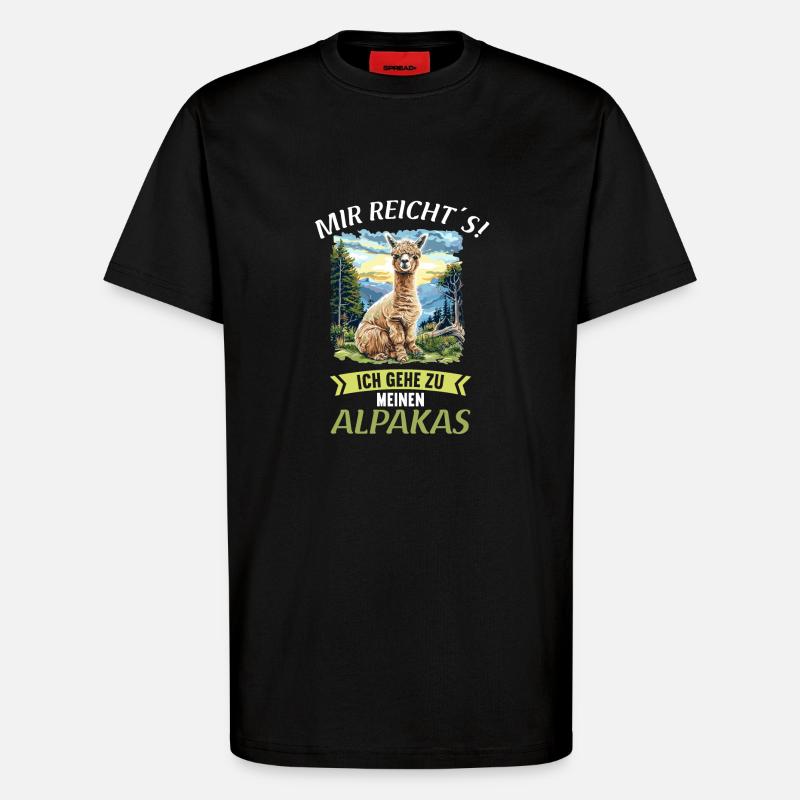 Alpaca Alpacas Alpaca - T-Shirt - made by SPREAD - SOLID BLACK