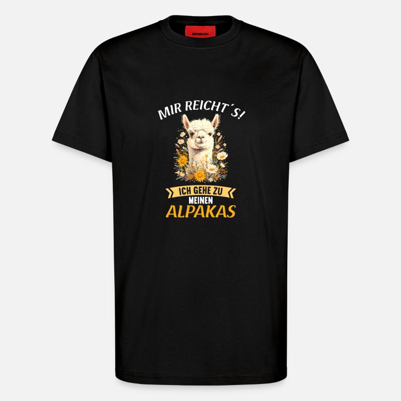 Alpaca Alpacas Alpaca - T-Shirt - made by SPREAD - SOLID BLACK