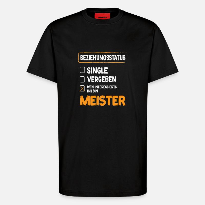 Master Relationship Status Master Craft - T-Shirt - made by SPREAD - SOLID BLACK