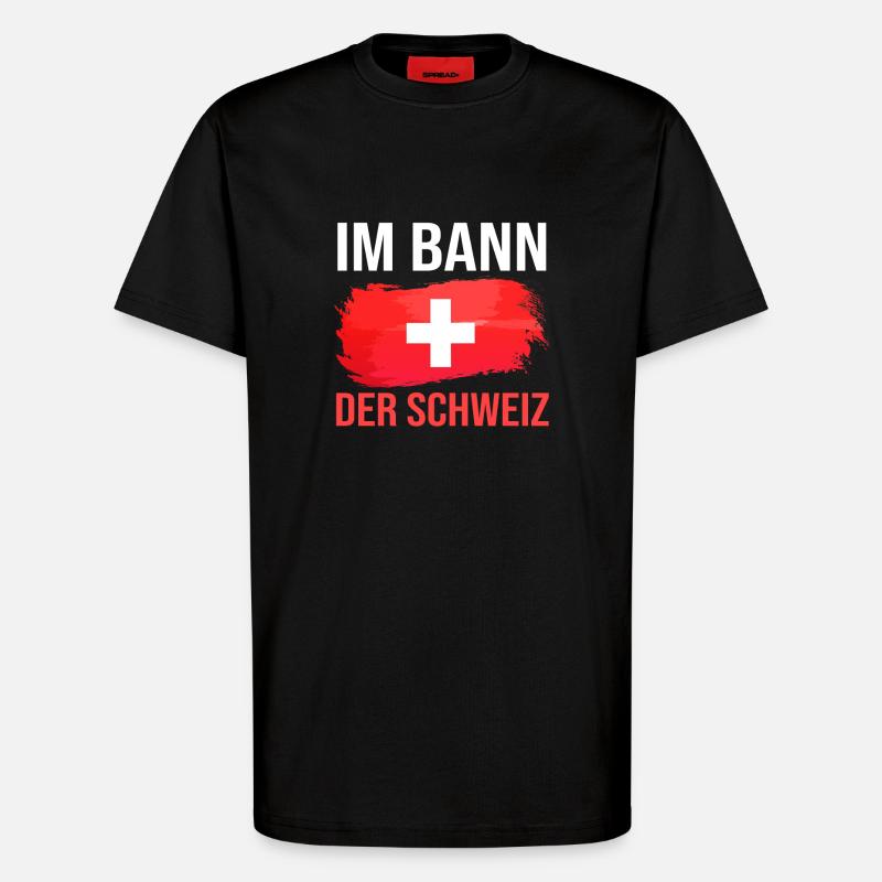 Schweizer Schweiz - T-Shirt - made by SPREAD - SOLID BLACK