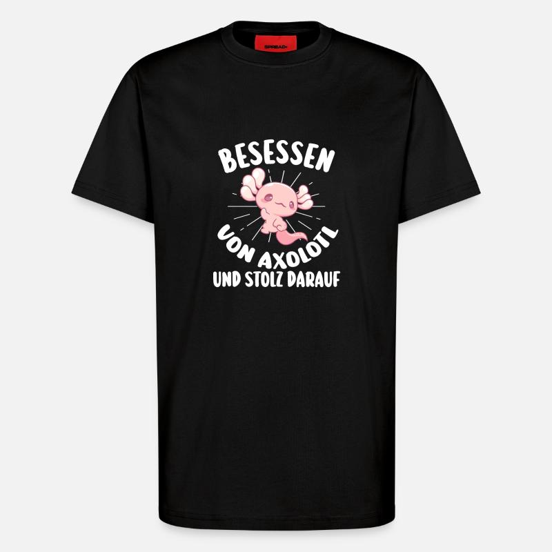 Axolotl - T-Shirt - made by SPREAD - SOLID BLACK