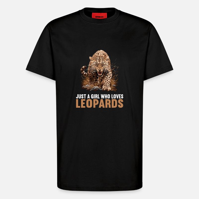 Léopard léopard - T-shirt bio décontracté fabriqué en UE - SOLID BLACK