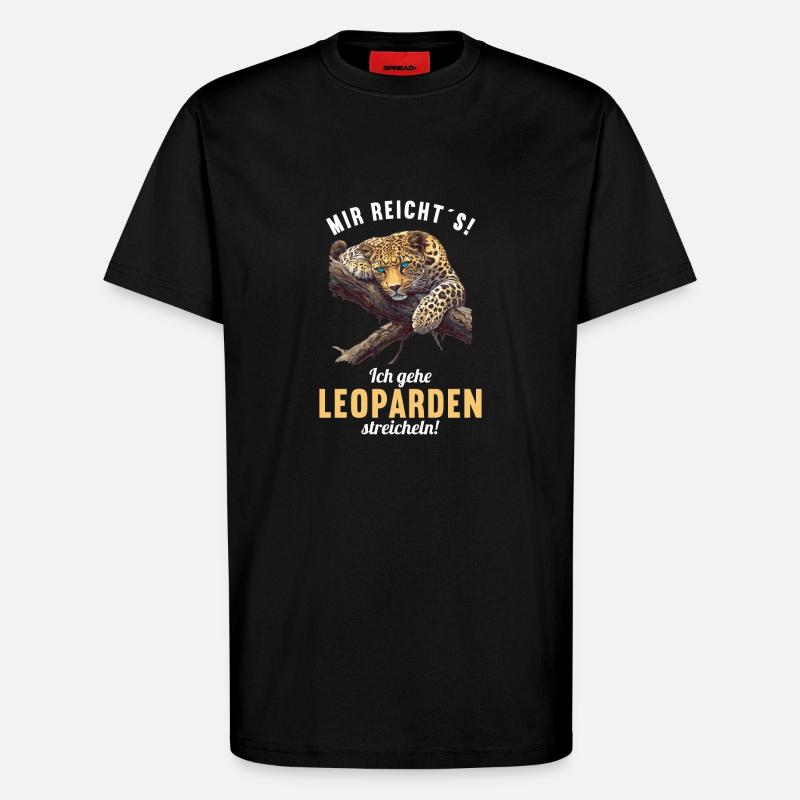 Léopard léopard - T-shirt bio décontracté fabriqué en UE - SOLID BLACK