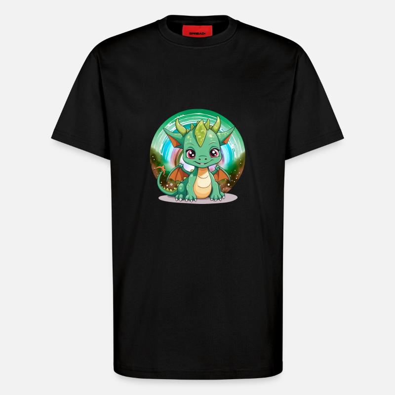 Drache Kinder Drachen Kind - T-Shirt - made by SPREAD - SOLID BLACK