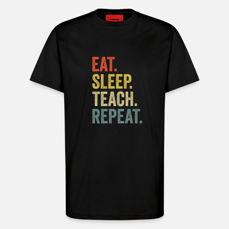 déclaration de l'enseignant - T-shirt bio décontracté fabriqué en UE - SOLID BLACK