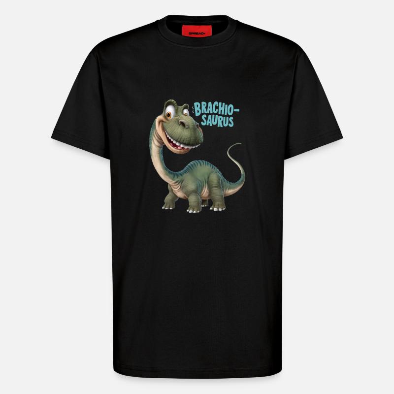 DINOSAURIER, BRACHIO SAURUS - T-Shirt - made by SPREAD - SOLID BLACK