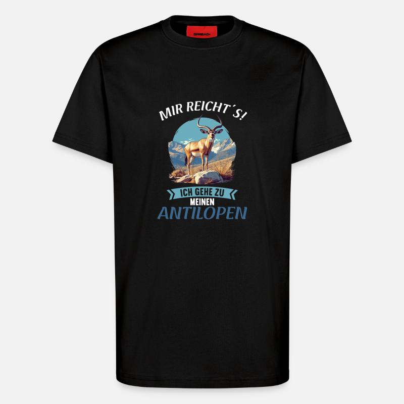 Antelope Antilopen Antilope - T-Shirt - made by SPREAD - SOLID BLACK