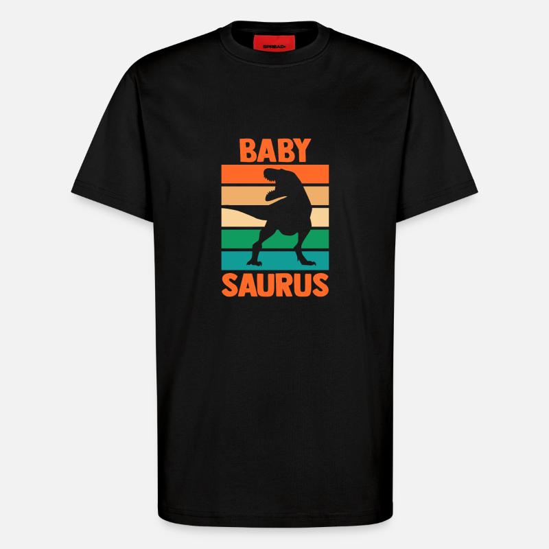 Babysaurus Dino Dinosaurier - T-Shirt - made by SPREAD - SOLID BLACK