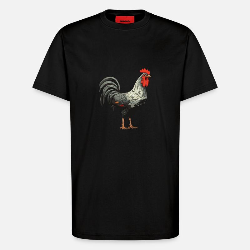 Hahn Tier - T-Shirt - made by SPREAD - SOLID BLACK