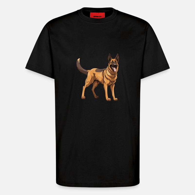 Schäferhund Hund Tier - T-Shirt - made by SPREAD - SOLID BLACK
