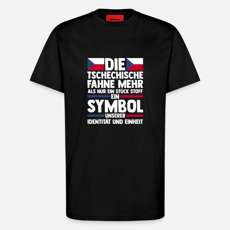 Tschechen Tschechisch Tschechien - T-Shirt - made by SPREAD - SOLID BLACK