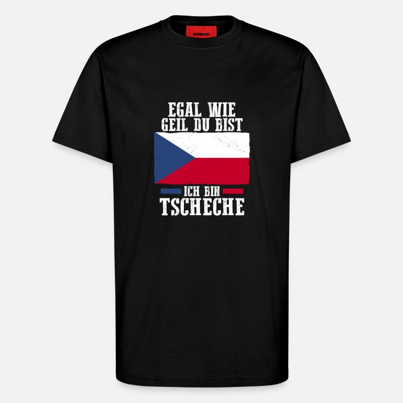 Tschechen Tschechisch Tschechien - T-Shirt - made by SPREAD - SOLID BLACK