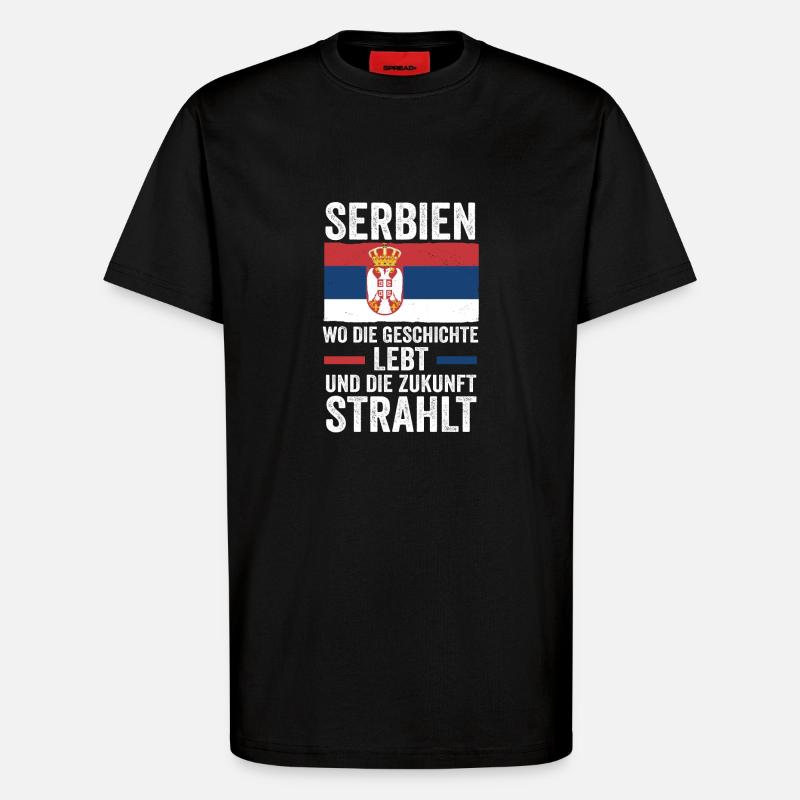 Serben Serbisch Serbien - T-Shirt - made by SPREAD - SOLID BLACK