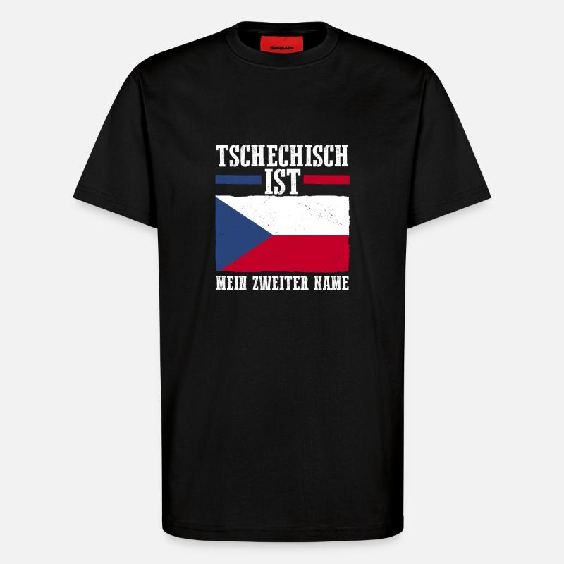 Tschechen Tschechisch Tschechien - T-Shirt - made by SPREAD - SOLID BLACK