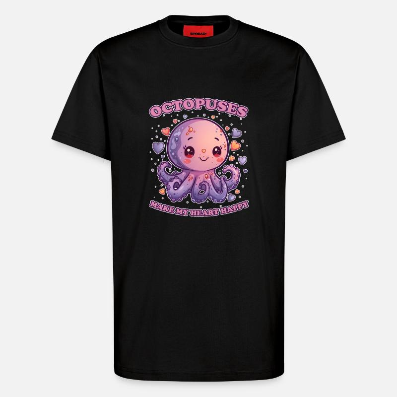 Funny Octopus Cephalopod Squid Gift - T-Shirt - made by SPREAD - SOLID BLACK
