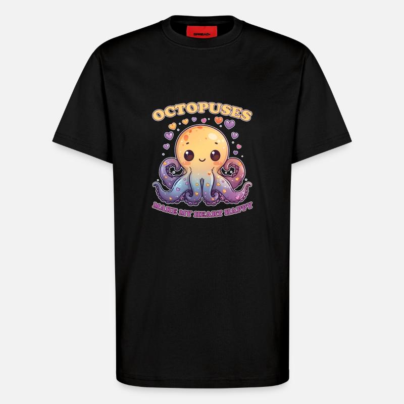 Funny Octopus Cephalopod Squid Gift - T-Shirt - made by SPREAD - SOLID BLACK