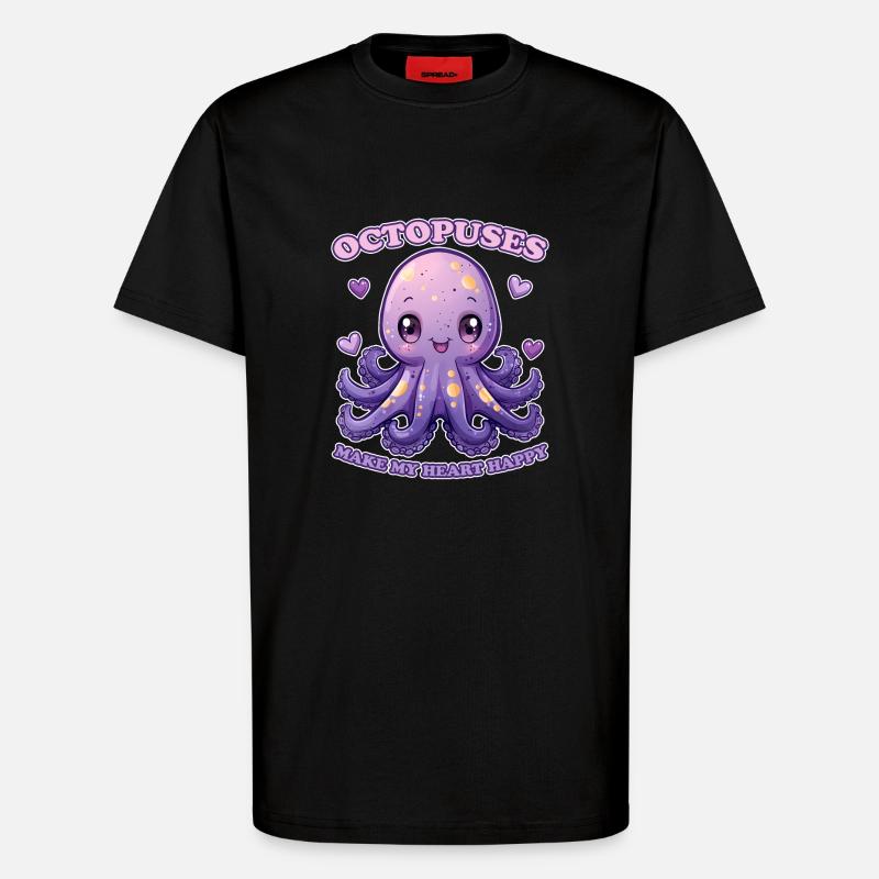 Funny Octopus Cephalopod Squid Gift - T-Shirt - made by SPREAD - SOLID BLACK