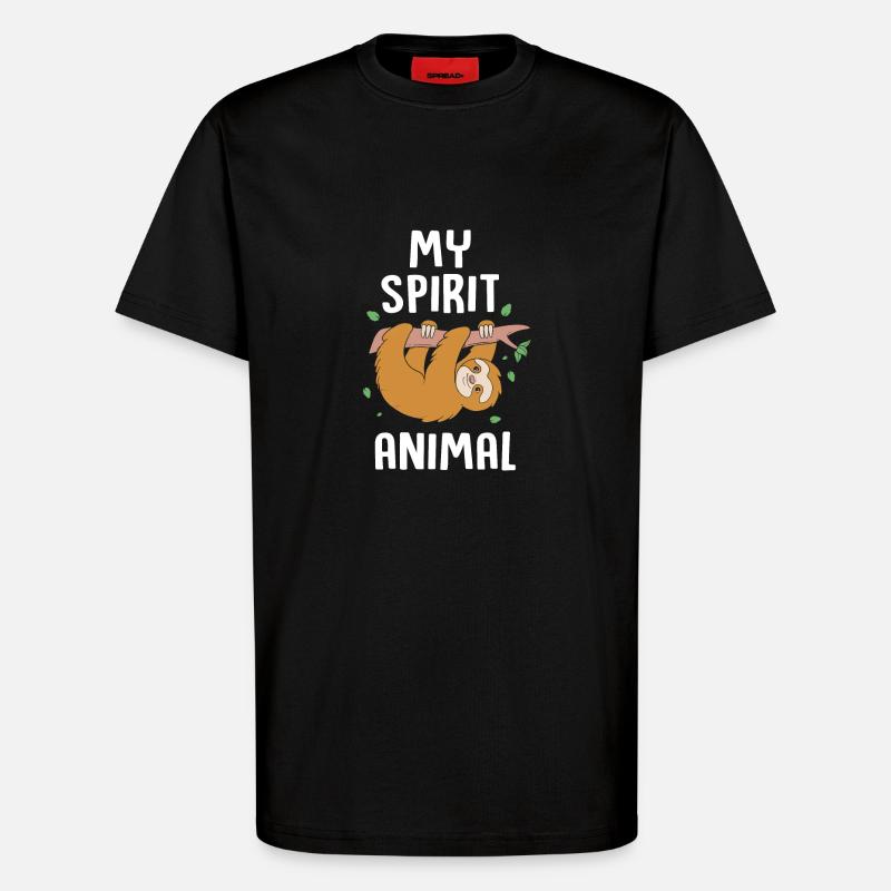 Faultier - T-Shirt - made by SPREAD - SOLID BLACK