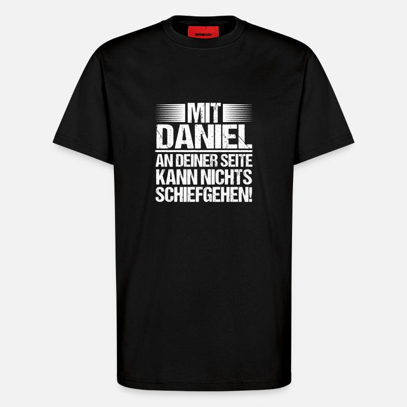 First name Daniel - T-Shirt - made by SPREAD - SOLID BLACK