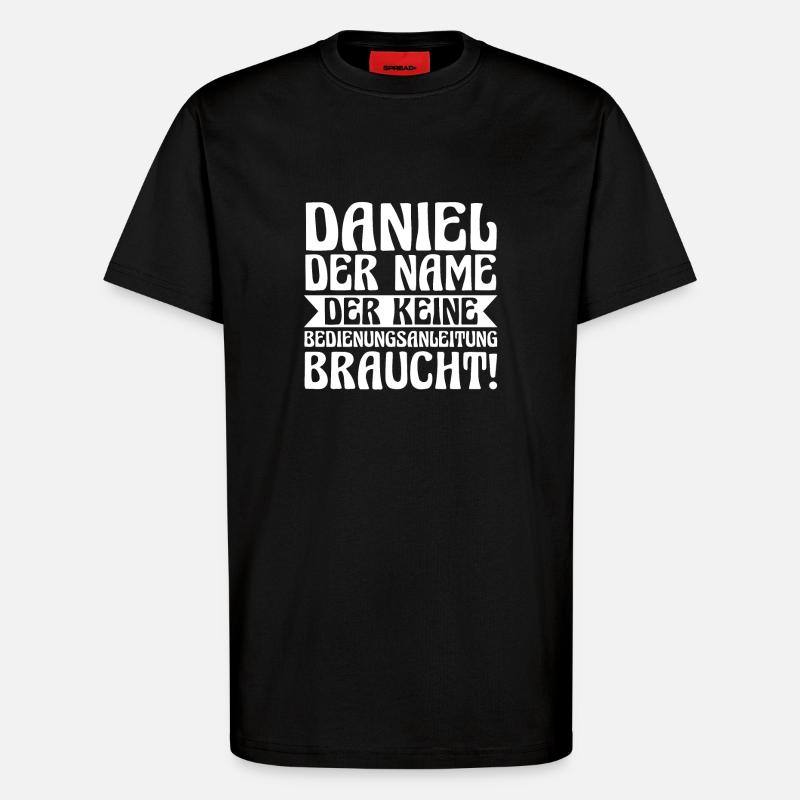 Vorname Daniel - T-Shirt - made by SPREAD - SOLID BLACK