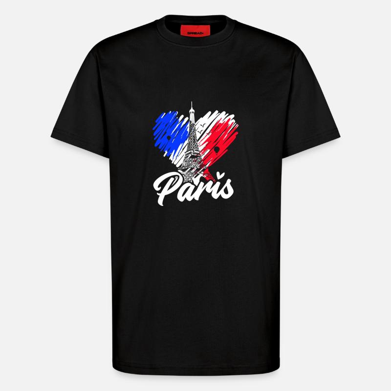 Frankreich - T-Shirt - made by SPREAD - SOLID BLACK