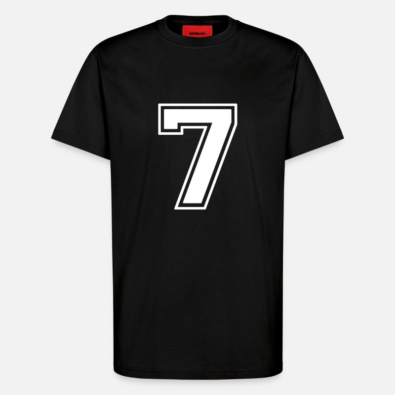 Nummer 7 - T-Shirt - made by SPREAD - SOLID BLACK