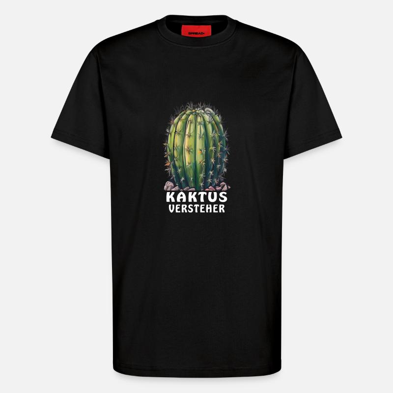 COMPRÉHENSEUR DE CACTUS - T-shirt bio décontracté fabriqué en UE - SOLID BLACK
