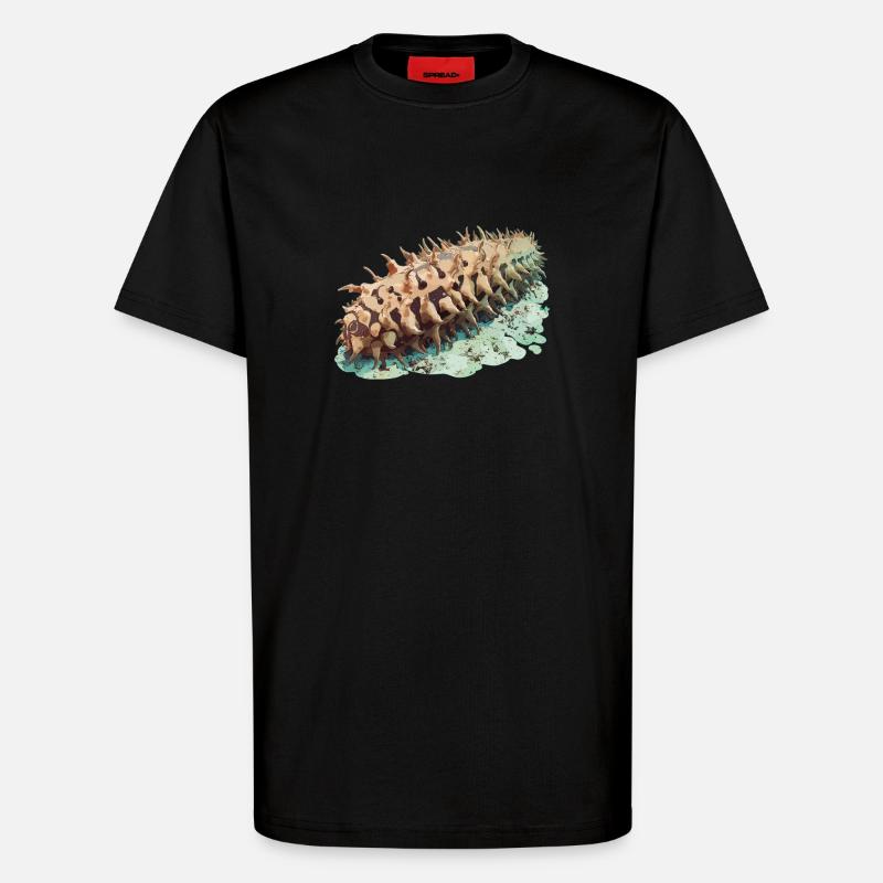 Concombre de mer Seegurken Seegurke - T-shirt bio décontracté fabriqué en UE - SOLID BLACK