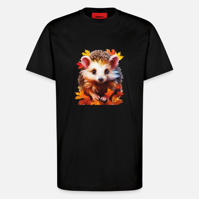 IGEL HERBST - T-Shirt - made by SPREAD - SOLID BLACK
