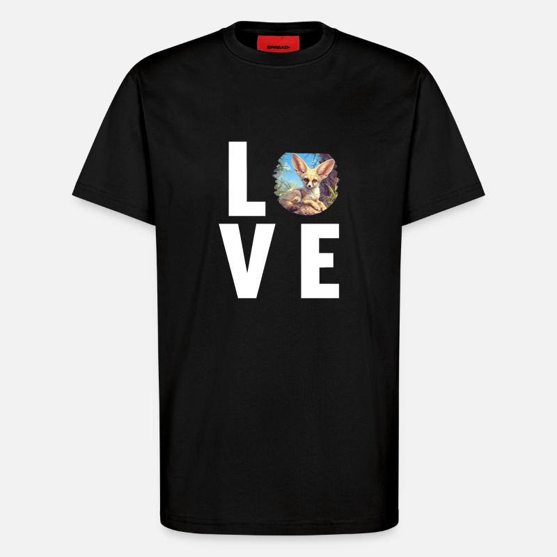 Fennec Fox Fenneks Fennek - T-Shirt - made by SPREAD - SOLID BLACK