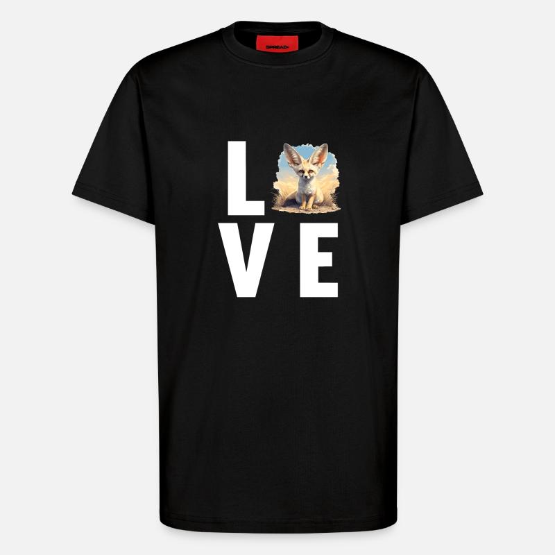 Fennec Fox Fenneks Fennek - T-Shirt - made by SPREAD - SOLID BLACK