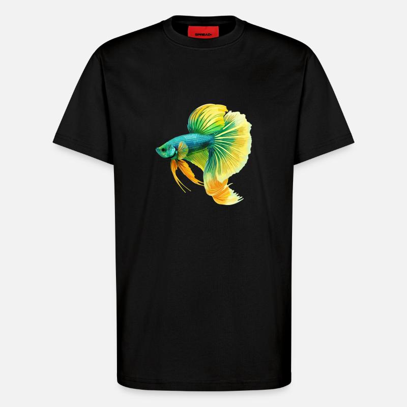 Bettas Betta Fish Betta - T-Shirt - made by SPREAD - SOLID BLACK