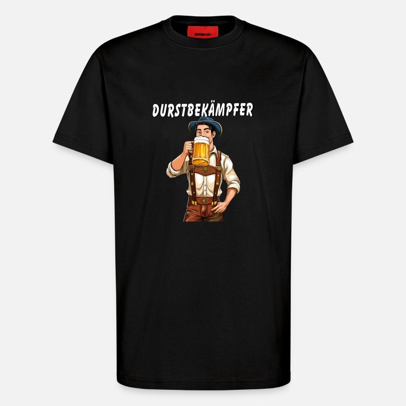 MANN Bier DURSTBEKÄMPFER - T-Shirt - made by SPREAD - SOLID BLACK
