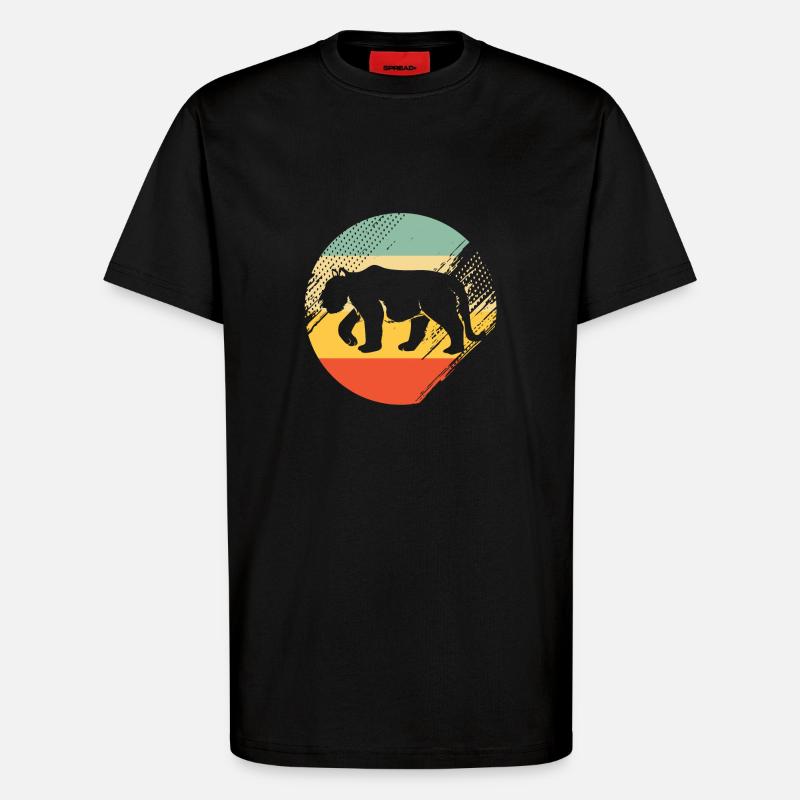 Weißer Tiger - T-Shirt - made by SPREAD - SOLID BLACK