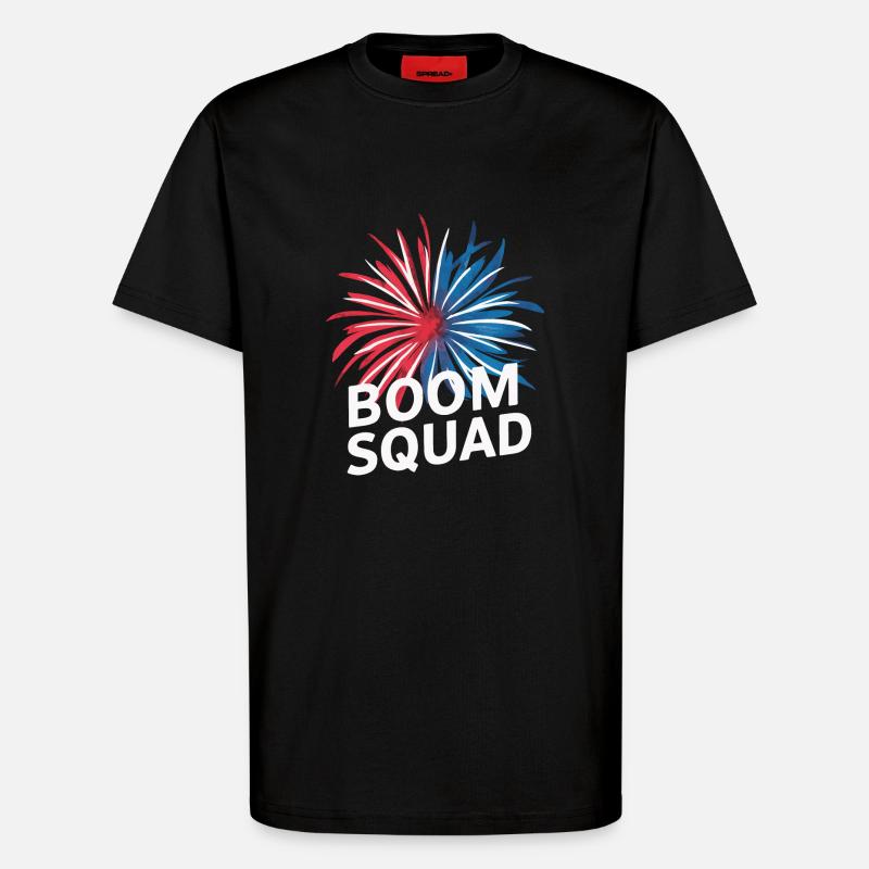 Pyrotechnie Feux d’artifice Pyrotechnie - T-shirt bio décontracté fabriqué en UE - SOLID BLACK