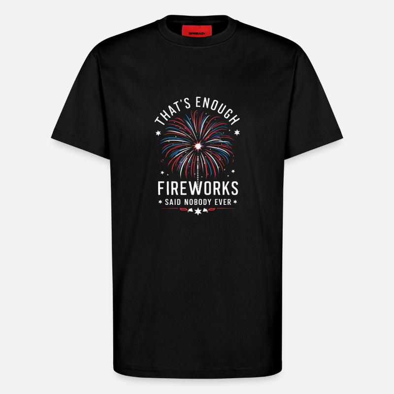Pyrotechnics Fireworks Pyrotechnics - T-Shirt - made by SPREAD - SOLID BLACK