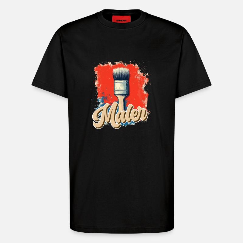 Tolle Maler Handwerker Design - T-Shirt - made by SPREAD - SOLID BLACK