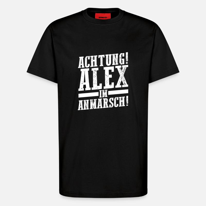Alexander Alexandra Alexa Alex - T-Shirt - made by SPREAD - SOLID BLACK