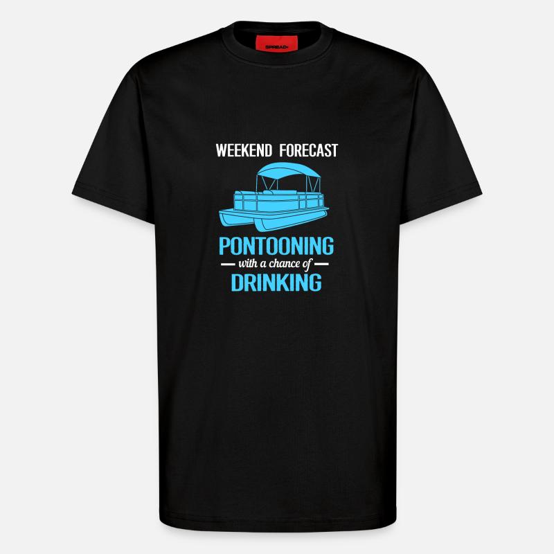 Pontonboot Boot Boote - T-Shirt - made by SPREAD - SOLID BLACK