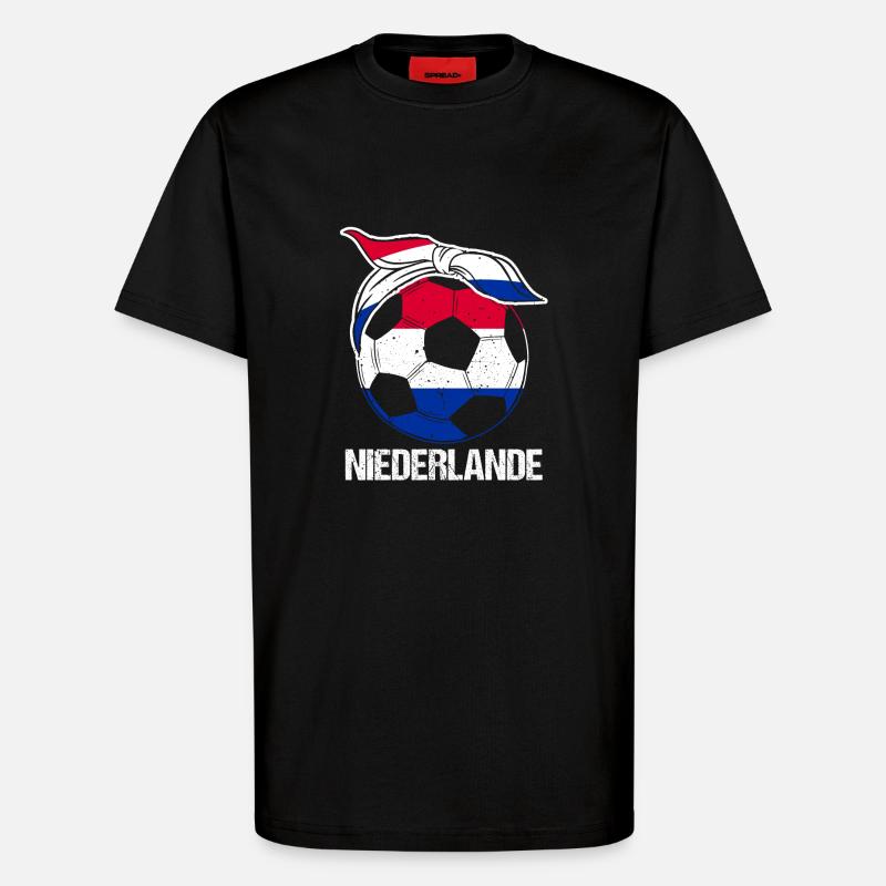 Pays-Bas Pays-Bas - T-shirt bio décontracté fabriqué en UE - SOLID BLACK