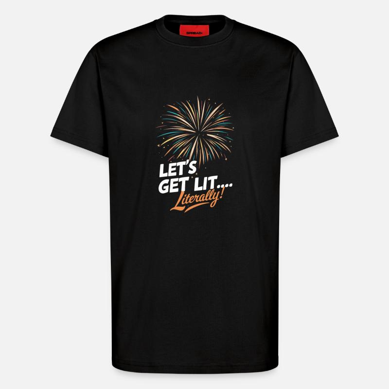 Pyrotechnics Fireworks Pyrotechnics - T-Shirt - made by SPREAD - SOLID BLACK