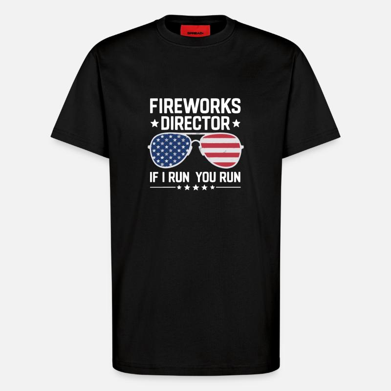 Pyrotechnics Fireworks Pyrotechnics - T-Shirt - made by SPREAD - SOLID BLACK