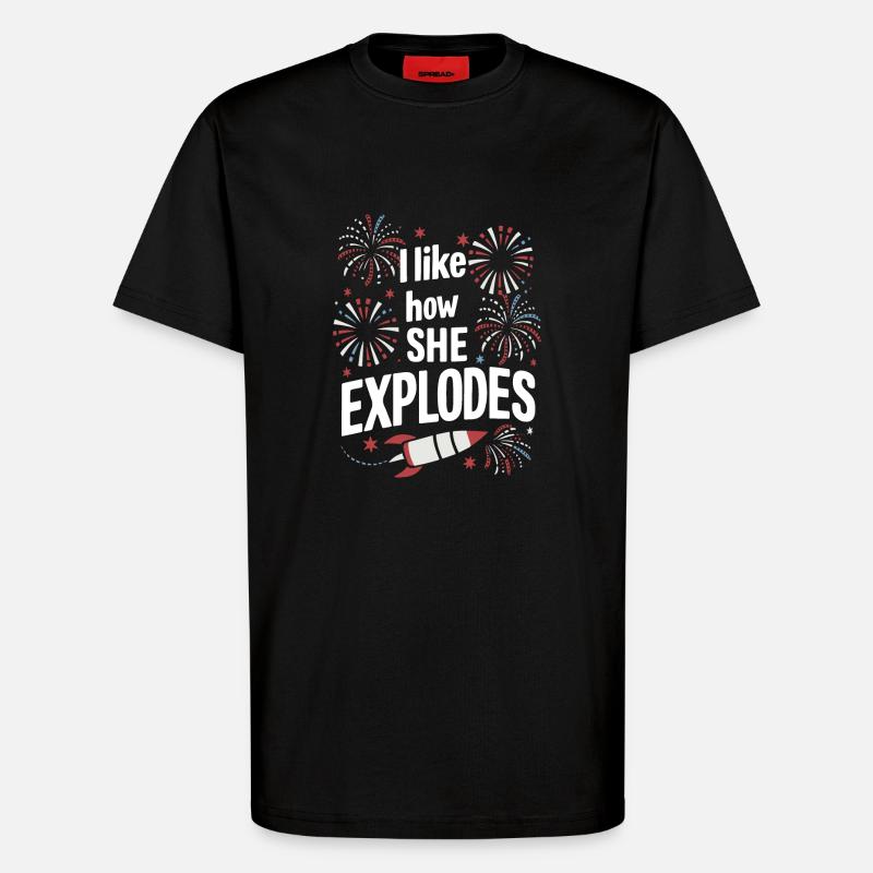 Pyrotechnics Fireworks Pyrotechnics - T-Shirt - made by SPREAD - SOLID BLACK