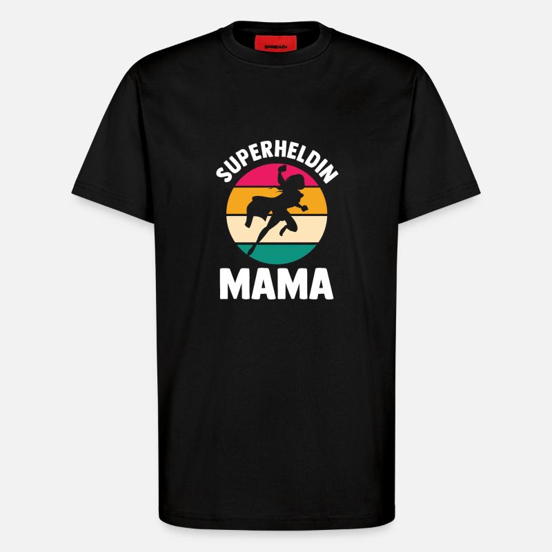 Mutter Superheldin Mama - T-Shirt - made by SPREAD - SOLID BLACK