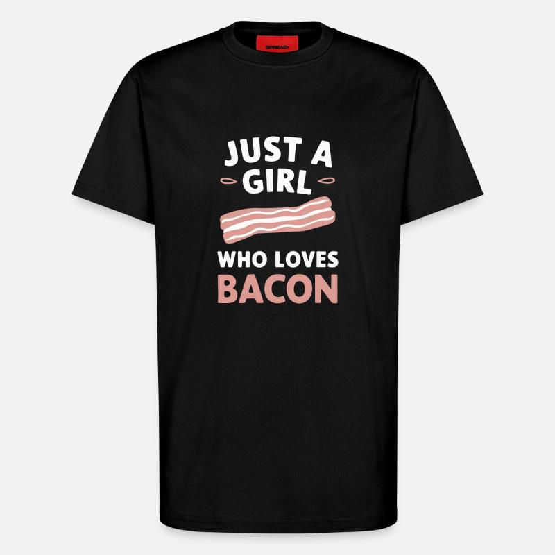 Bacon Petit-déjeuner Bacon - T-shirt bio décontracté fabriqué en UE - SOLID BLACK