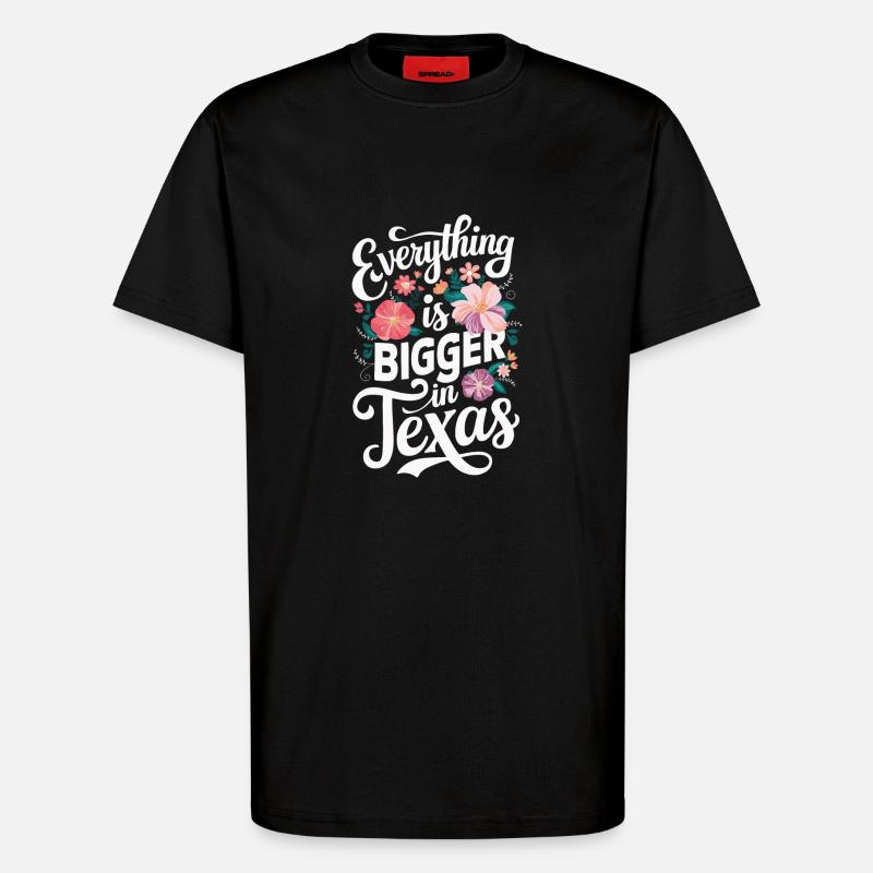 Texas State Texans Texas - T-Shirt - made by SPREAD - SOLID BLACK